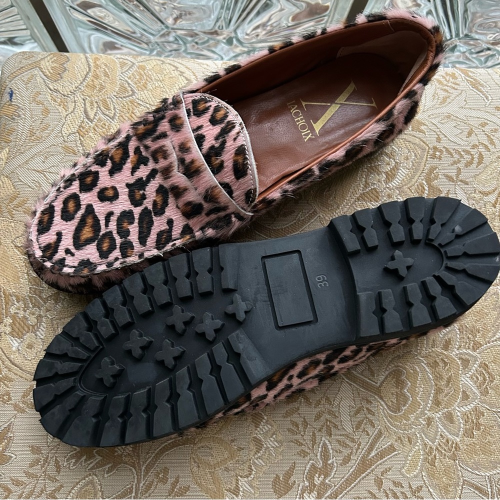 Pink Leopard Print Loafers - Picture 3 of 4
